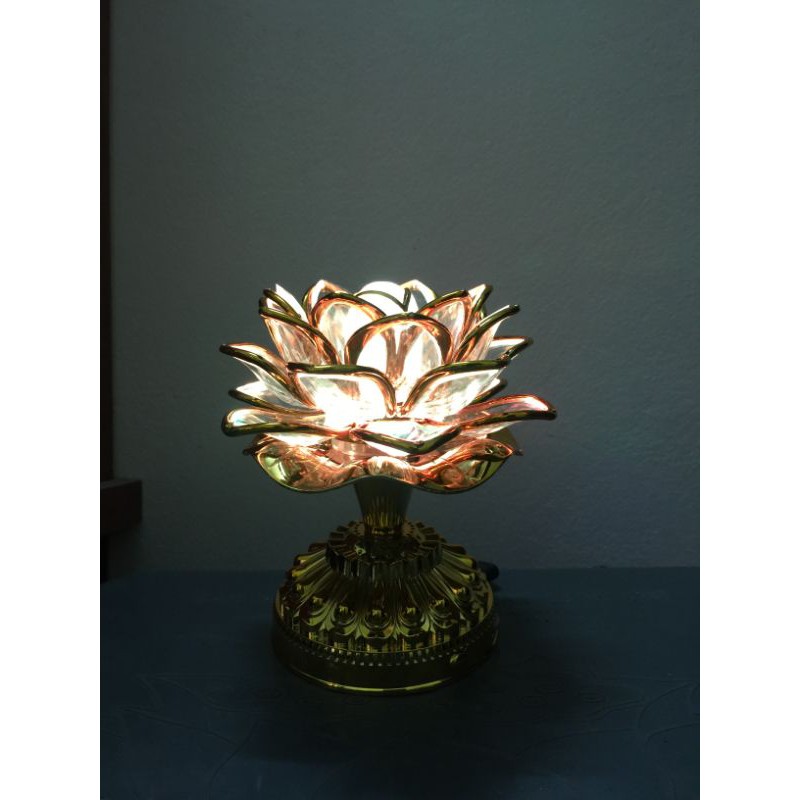Đài hoa sen - đèn thờ hoa sen đổi màu đèn led, đài niệm Phật 8 bài
