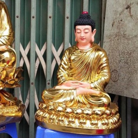 Tượng Phật Bổn Sư Thích Ca Mâu Ni 40cm dát vàng