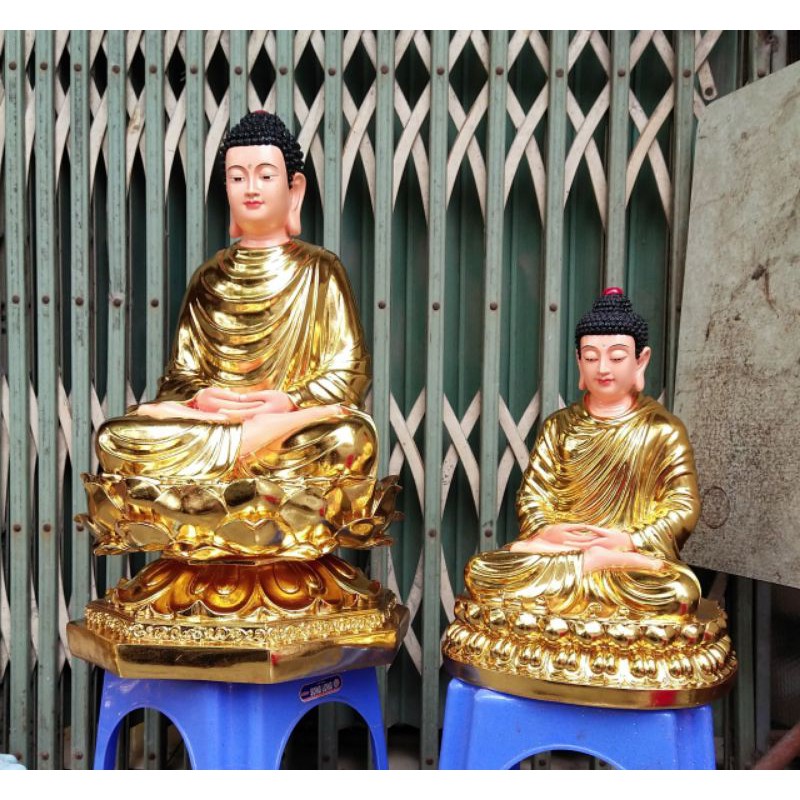 Tượng Phật Bổn Sư Thích Ca Mâu Ni 40cm dát vàng