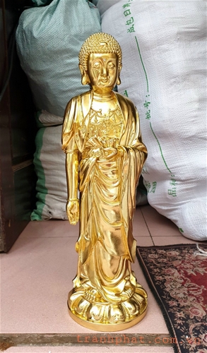 Tượng Phật Di Đà dát vàng 50cm