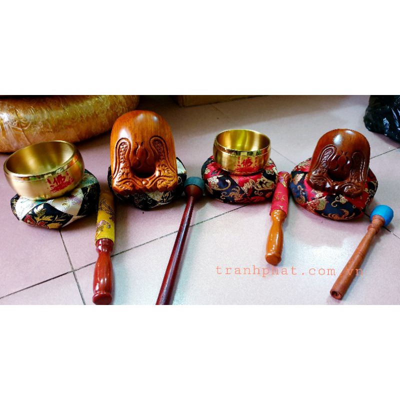 Bộ chuông, mõ sản xuất công nghệ Đài Loan (tặng đế dùi kèm)