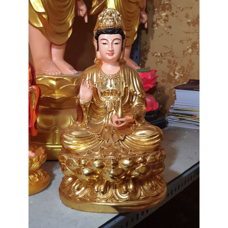 Tượng Quan Âm bồ tát 40cm dát vàng