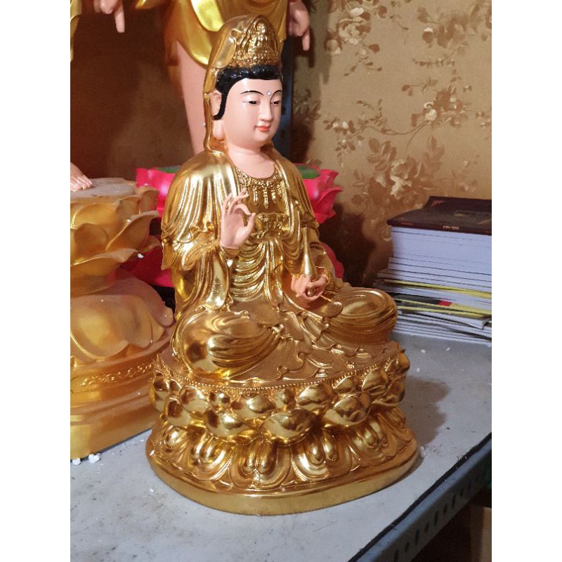 Tượng Quan Âm bồ tát 40cm dát vàng
