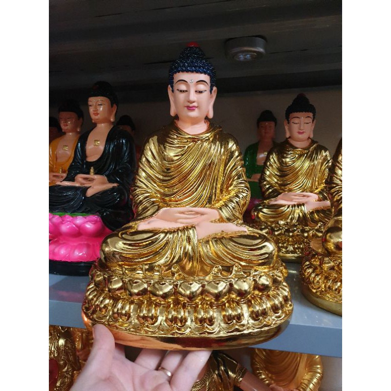 Tượng Bổn Sư Thích Ca Mâu Ni dát vàng 30cm