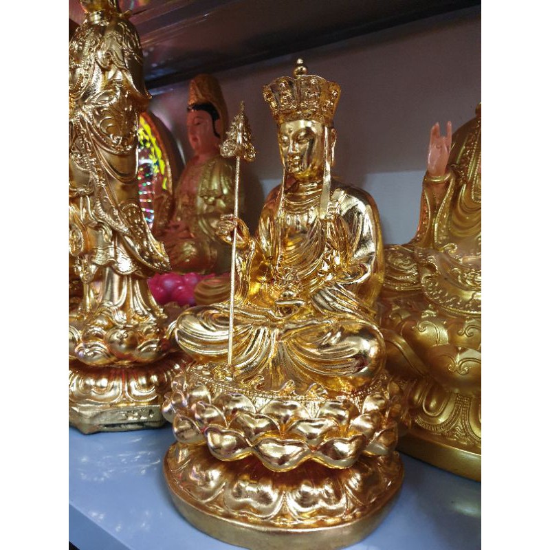 Tượng Địa Tạng ngồi 30cm dát vàng
