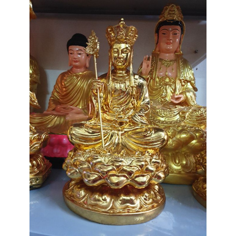 Tượng Địa Tạng ngồi 30cm dát vàng